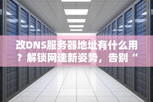 改DNS服务器地址有什么用？解锁网速新姿势，告别“转圈圈”的烦恼！
