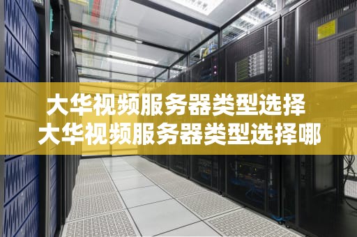 大华视频服务器类型选择 大华视频服务器类型选择哪个
