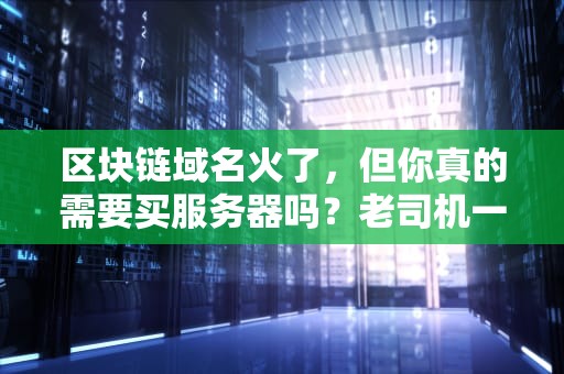 区块链域名火了，但你真的需要买服务器吗？老司机一文讲透！