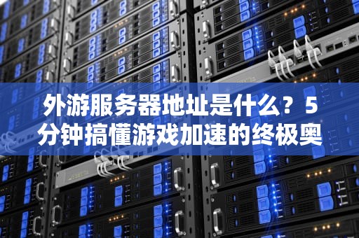 外游服务器地址是什么？5分钟搞懂游戏加速的终极奥义！