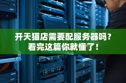 开天猫店需要配服务器吗？看完这篇你就懂了！