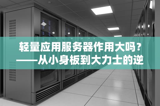 轻量应用服务器作用大吗？——从小身板到大力士的逆袭之路