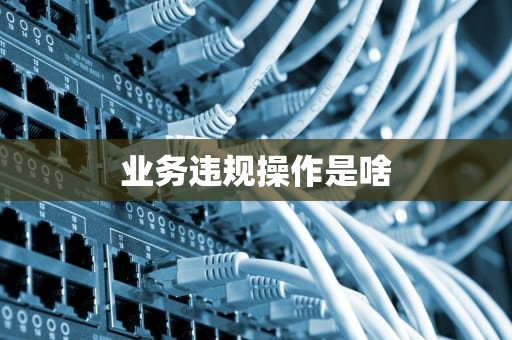 业务违规操作是啥