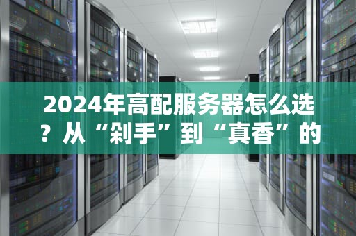 2024年高配服务器怎么选？从“剁手”到“真香”的保姆级避坑指南！