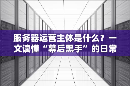 服务器运营主体是什么？一文读懂“幕后黑手”的日常操作！