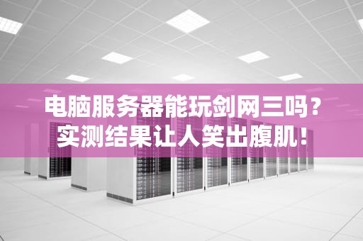 电脑服务器能玩剑网三吗？实测结果让人笑出腹肌！
