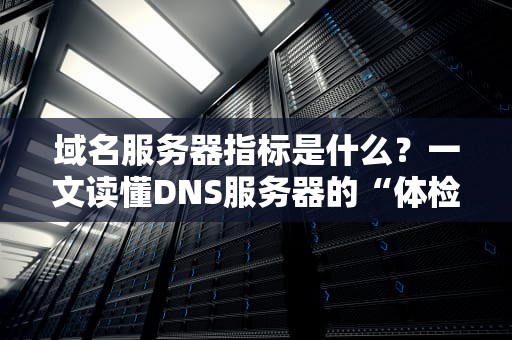 域名服务器指标是什么？一文读懂DNS服务器的“体检报告”