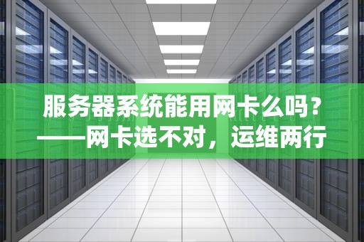 服务器系统能用网卡么吗？——网卡选不对，运维两行泪！
