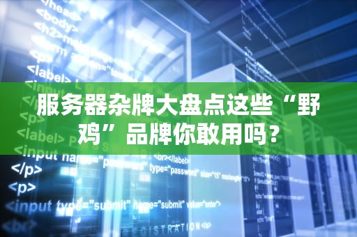 服务器杂牌大盘点这些“野鸡”品牌你敢用吗？
