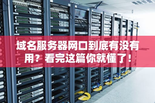 域名服务器网口到底有没有用？看完这篇你就懂了！