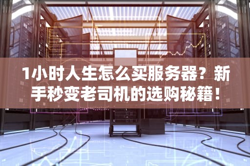 1小时人生怎么买服务器？新手秒变老司机的选购秘籍！