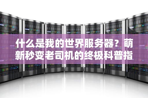 什么是我的世界服务器？萌新秒变老司机的终极科普指南！