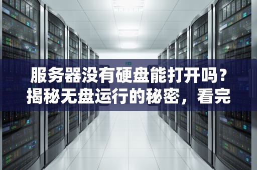 服务器没有硬盘能打开吗？揭秘无盘运行的秘密，看完笑出腹肌！