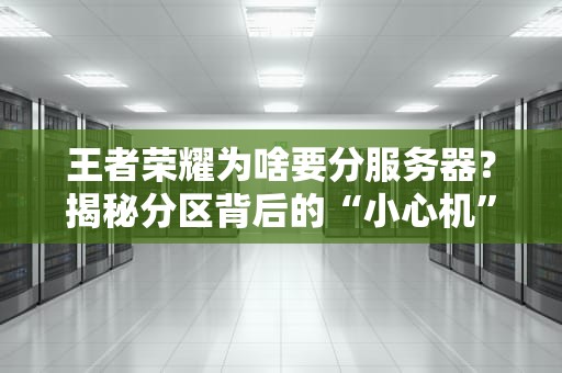 王者荣耀为啥要分服务器？揭秘分区背后的“小心机”和硬核技术