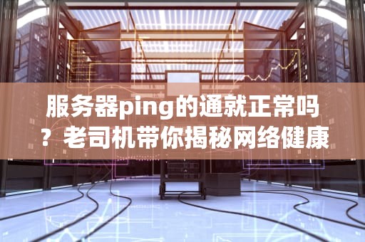 服务器ping的通就正常吗？老司机带你揭秘网络健康的那些坑！