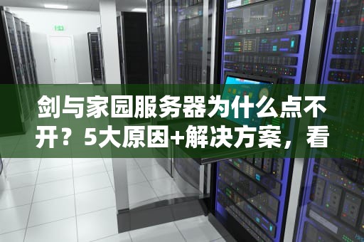 剑与家园服务器为什么点不开？5大原因+解决方案，看完秒懂！