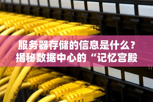服务器存储的信息是什么？揭秘数据中心的“记忆宫殿”