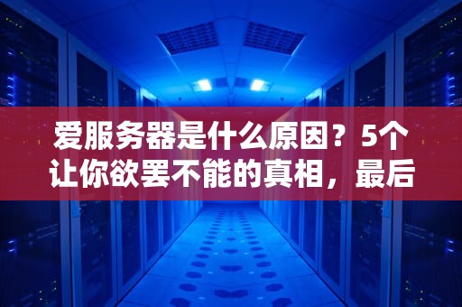 爱服务器是什么原因？5个让你欲罢不能的真相，最后一个太真实！