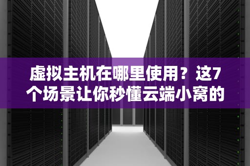 虚拟主机在哪里使用？这7个场景让你秒懂云端小窝的妙用！