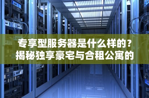 专享型服务器是什么样的？揭秘独享豪宅与合租公寓的终极区别！