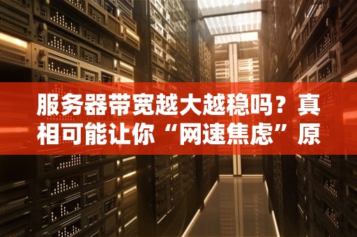 服务器带宽越大越稳吗？真相可能让你“网速焦虑”原地解散！