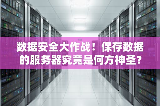 数据安全大作战！保存数据的服务器究竟是何方神圣？