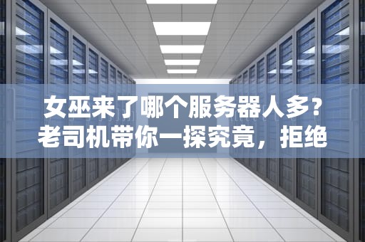 女巫来了哪个服务器人多？老司机带你一探究竟，拒绝排队到天亮！