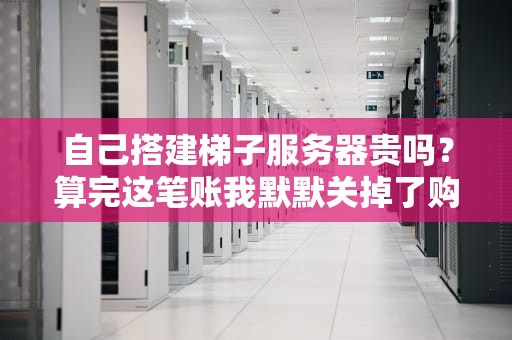 自己搭建梯子服务器贵吗？算完这笔账我默默关掉了购物车…