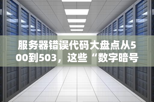 服务器错误代码大盘点从500到503，这些“数字暗号”到底在说啥？