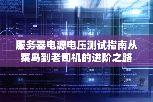 服务器电源电压测试指南从菜鸟到老司机的进阶之路