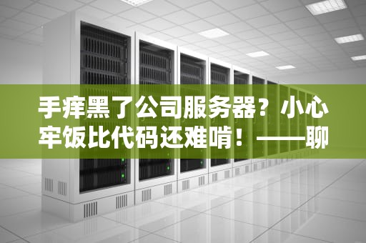 手痒黑了公司服务器？小心牢饭比代码还难啃！——聊聊破坏服务器的那些刑事