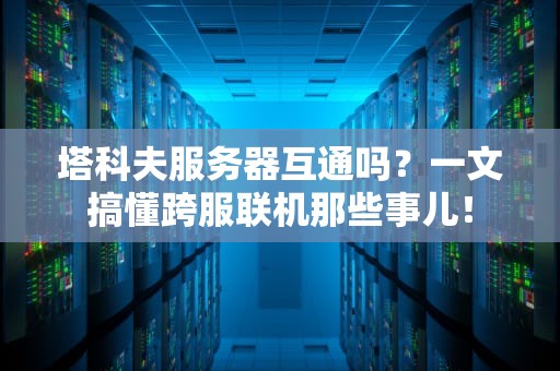 塔科夫服务器互通吗？一文搞懂跨服联机那些事儿！