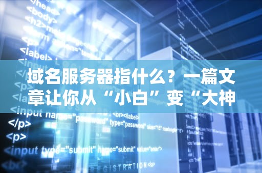 域名服务器指什么？一篇文章让你从“小白”变“大神”！