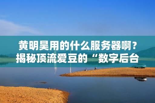 黄明昊用的什么服务器啊？揭秘顶流爱豆的“数字后台”有多硬核！
