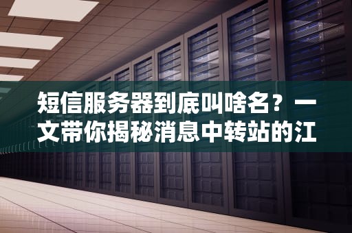 短信服务器到底叫啥名？一文带你揭秘消息中转站的江湖绰号！
