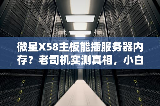 微星X58主板能插服务器内存？老司机实测真相，小白必看避坑指南！
