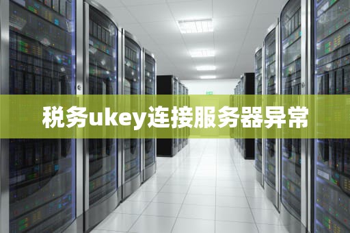 税务ukey连接服务器异常