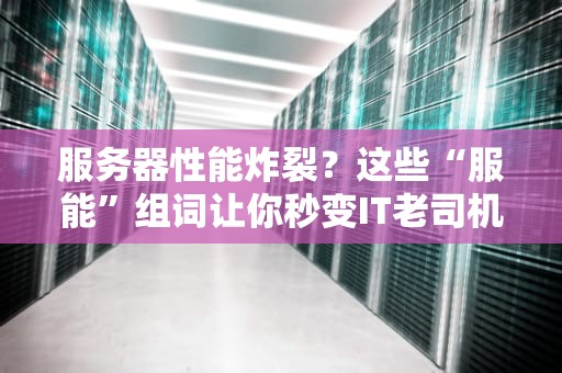 服务器性能炸裂？这些“服能”组词让你秒变IT老司机！