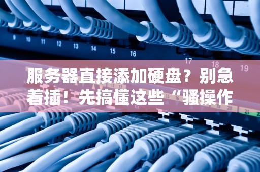 服务器直接添加硬盘？别急着插！先搞懂这些“骚操作”再上车