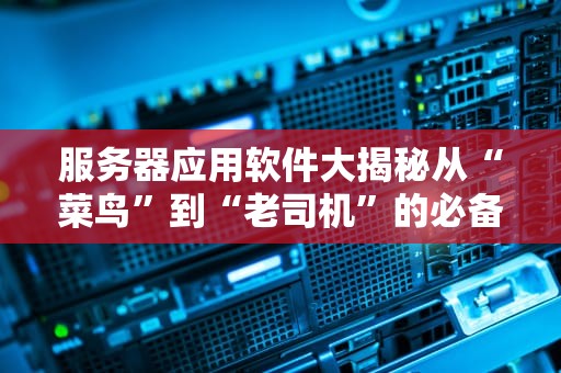 服务器应用软件大揭秘从“菜鸟”到“老司机”的必备工具清单！