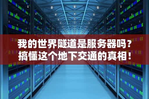 我的世界隧道是服务器吗？搞懂这个地下交通的真相！