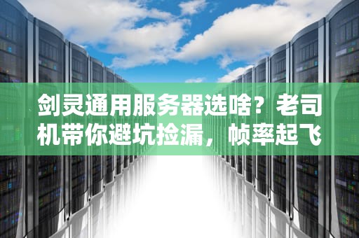 剑灵通用服务器选啥？老司机带你避坑捡漏，帧率起飞不卡顿！