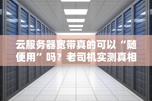 云服务器宽带真的可以“随便用”吗？老司机实测真相，看完笑出猪叫！