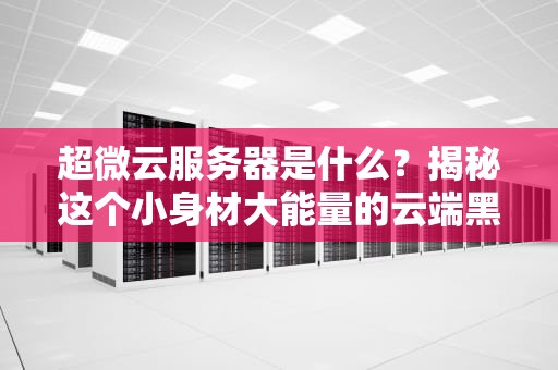 超微云服务器是什么？揭秘这个小身材大能量的云端黑科技！