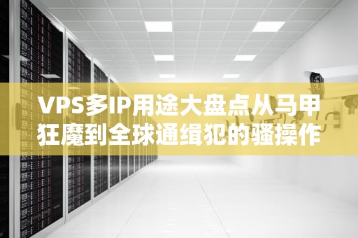 VPS多IP用途大盘点从马甲狂魔到全球通缉犯的骚操作指南