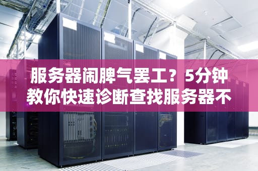 服务器闹脾气罢工？5分钟教你快速诊断查找服务器不可用问题