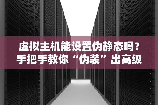 虚拟主机能设置伪静态吗？手把手教你“伪装”出高级URL！