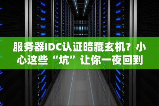 服务器IDC认证暗藏玄机？小心这些“坑”让你一夜回到解放前！