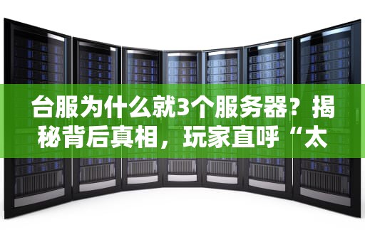 台服为什么就3个服务器？揭秘背后真相，玩家直呼“太真实”！