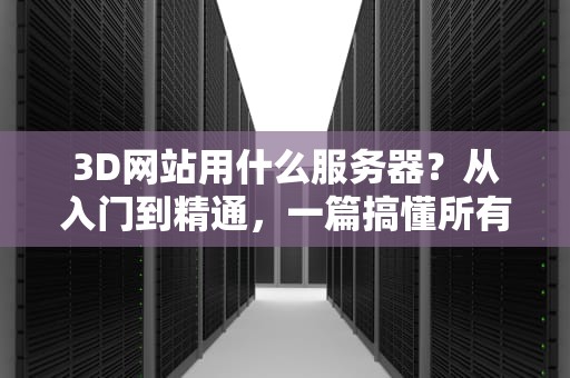 3D网站用什么服务器？从入门到精通，一篇搞懂所有关键点！